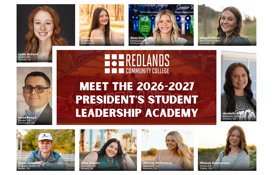 Ten smiling college students