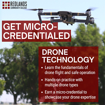 Quadcopter drone flying in mid-air