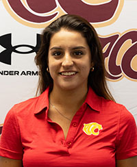 Smiling female student with brown hair