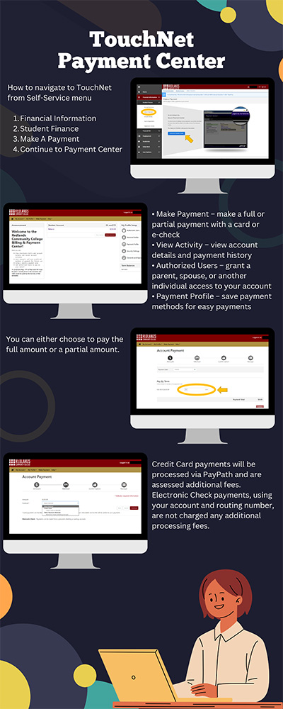 TouchNet Payment Center navigation