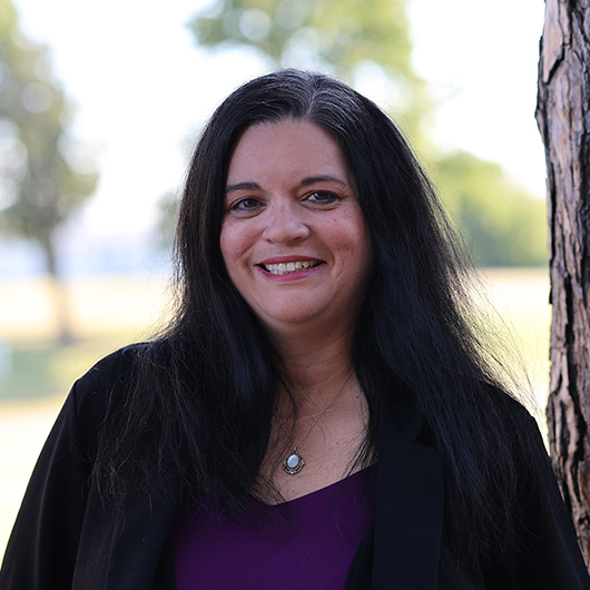 Woman with long dark hair
