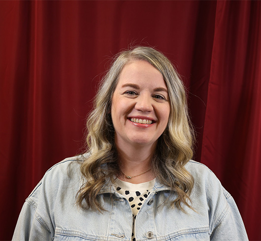 Woman with long blonde hair