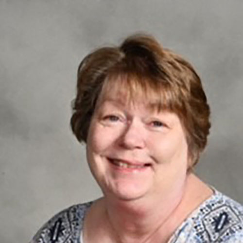 Woman with short brown hair