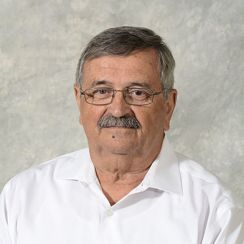 Man with a moustache and glasses