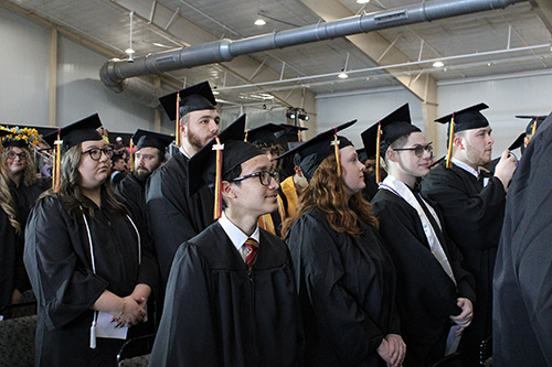 Redlands graduates in the audience during the commencement ceremony